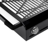 Momo J-23 Cassette Nail Dust Collector Black - close-up showing treatment handpieces and device components