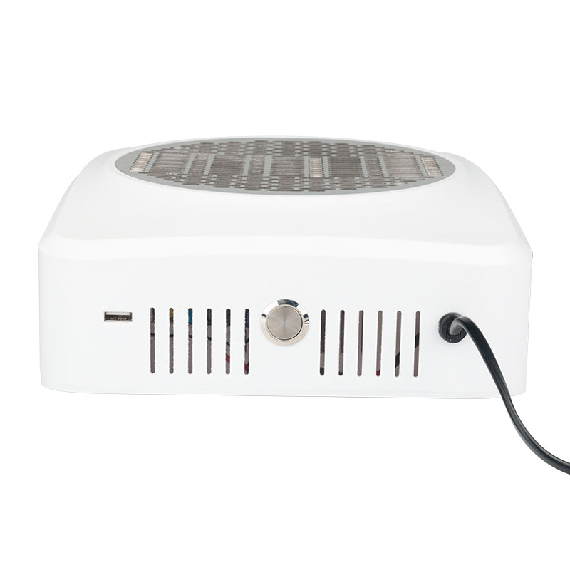 Momo J403 Dust Extractor White - main unit with included components on a white background