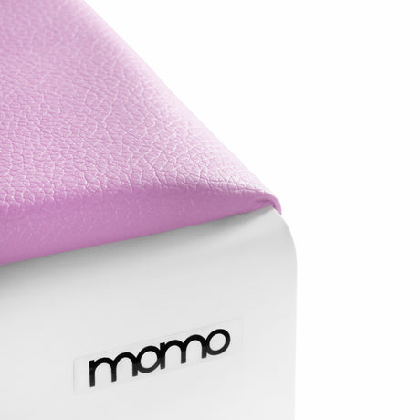 Momo Professional Manicure Hand Rest Pink - displayed in a styled studio photograph