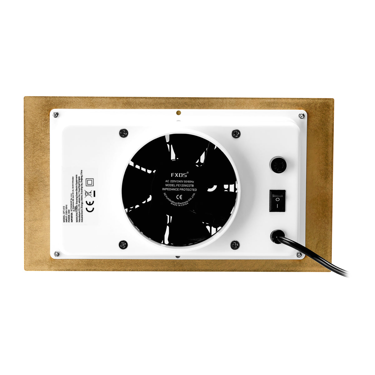 Momo S-41 Built-In Nail Dust Collector Gold - device housing and functional components shown on a white background