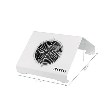 Momo X2S Professional Nail Dust Collector 65W White - main unit with included components on a white background