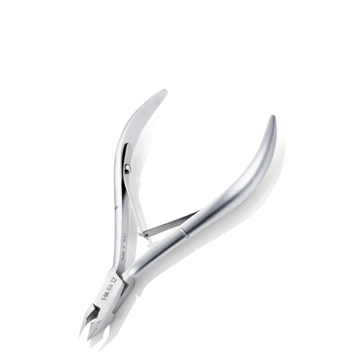 Nghia Export Cuticle Nippers C-04 Jaw 12 - stainless-steel nippers with the cutting jaws visible on a white background