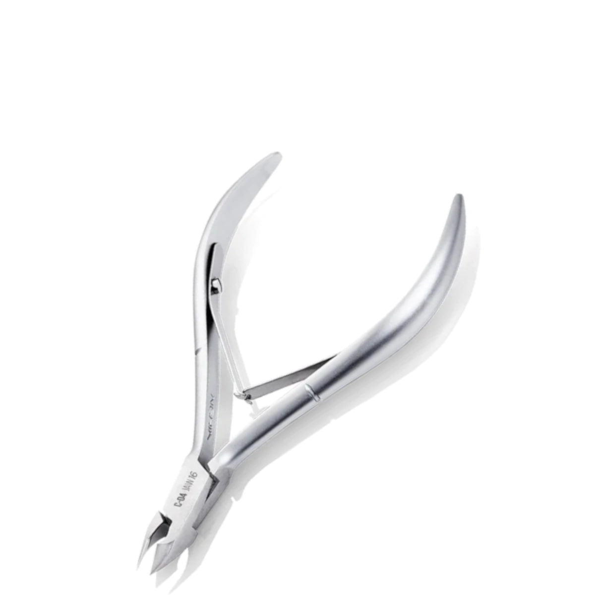 Nghia Export Cuticle Nippers C-04 Jaw 16 - stainless-steel nippers with the cutting jaws visible on a white background