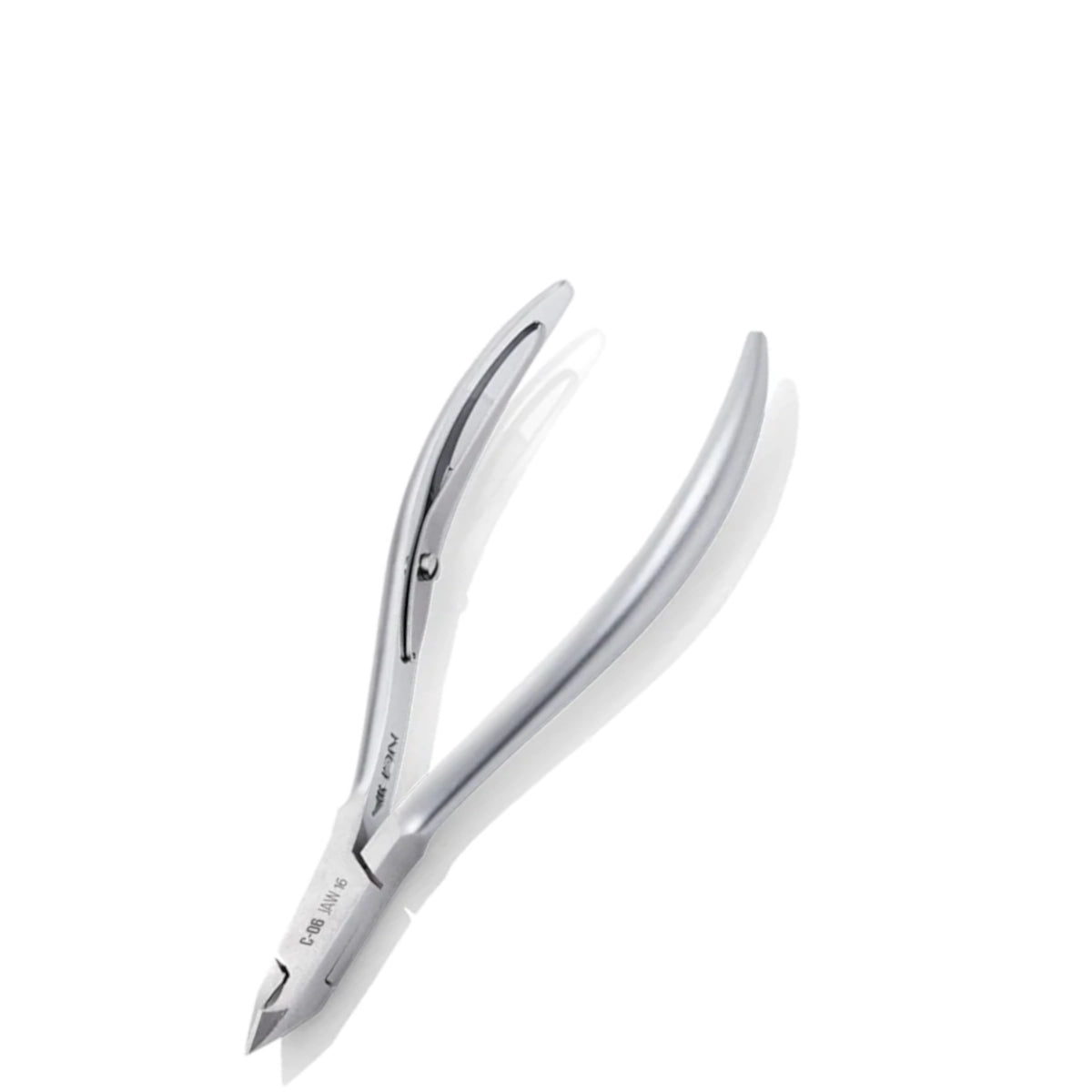 Nghia Export Cuticle Nippers C-06 Jaw 16 - stainless-steel nippers with the cutting jaws visible on a white background