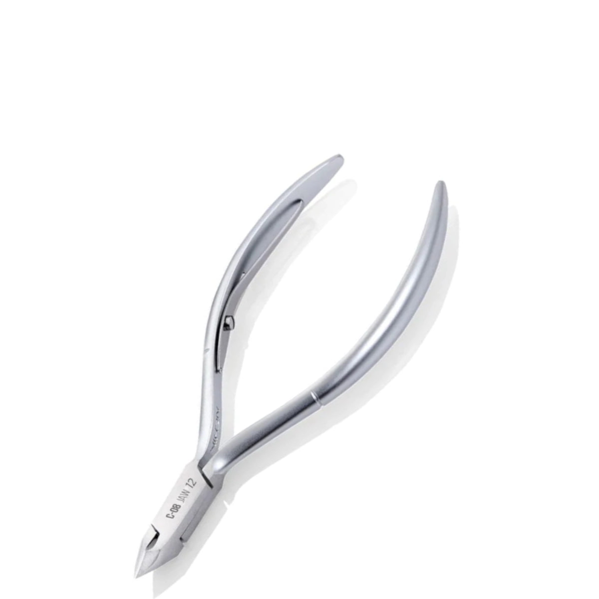 Nghia Export Cuticle Nippers C-08 Jaw 12 - stainless-steel nippers with the cutting jaws visible on a white background