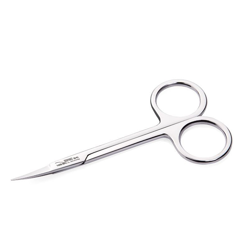 Nghia Export ES-01 Cuticle Scissors - arranged with the included components on a white background