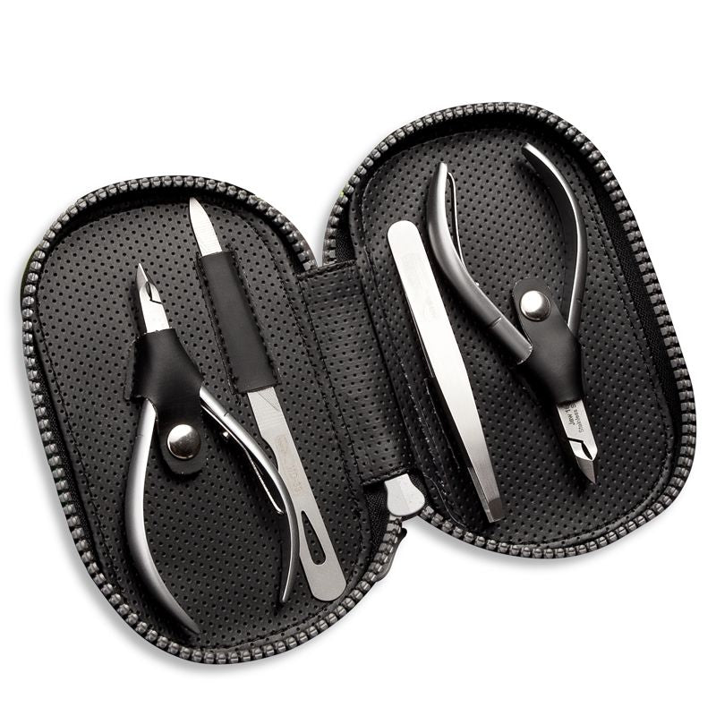 Nghia Export MD-33 Manicure Toolbox - stainless-steel nippers with the cutting jaws visible on a white background