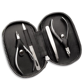 Nghia Export MD-33 Manicure Toolbox - stainless-steel nippers with the cutting jaws visible on a white background