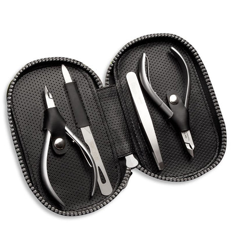 Nghia Export MD-33 Manicure Toolbox - stainless-steel nippers with the cutting jaws visible on a white background