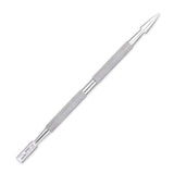 Nghia Export P-01 Stainless-Steel Cuticle Pusher - stainless-steel cuticle pusher with the working tip visible on a white background