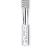 Nghia Export P-01 Stainless-Steel Cuticle Pusher - stainless-steel cuticle pusher with the working tip visible on a white background