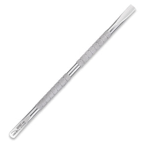 Nghia Export P-02 Stainless-Steel Cuticle Pusher - stainless-steel cuticle pusher with the working tip visible on a white background