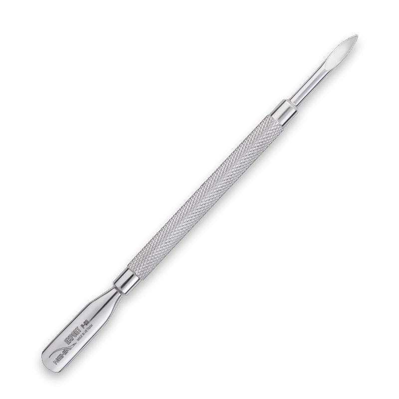 Nghia Export P-03 Manicure Cuticle Pusher Stainless Steel - stainless-steel cuticle pusher with the working tip visible on a white background