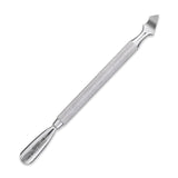 Nghia Export P-05 Stainless-Steel Cuticle Pusher - stainless-steel cuticle pusher with the working tip visible on a white background