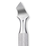 Nghia Export P-05 Stainless-Steel Cuticle Pusher - stainless-steel cuticle pusher with the working tip visible on a white background