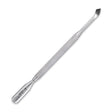 Nghia Export P-08 Stainless-Steel Cuticle Pusher - stainless-steel cuticle pusher with the working tip visible on a white background