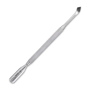 Nghia Export P-08 Stainless-Steel Cuticle Pusher - stainless-steel cuticle pusher with the working tip visible on a white background