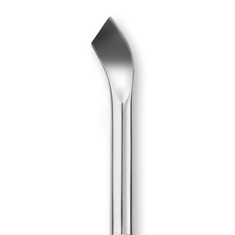 Nghia Export P-08 Stainless-Steel Cuticle Pusher - stainless-steel cuticle pusher with the working tip visible on a white background