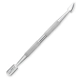 Nghia Export P-10 Stainless-Steel Cuticle Pusher - stainless-steel cuticle pusher with the working tip visible on a white background