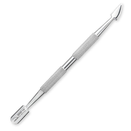 Nghia Export P-10 Stainless-Steel Cuticle Pusher - stainless-steel cuticle pusher with the working tip visible on a white background
