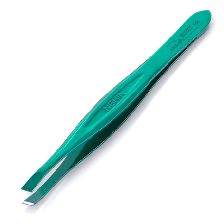Nghia Export T-01 Tweezers Green - close-up of the tweezer arms and precision tips on a white background
