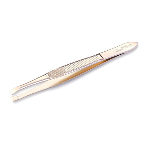 Nghia Export T-08 Tweezers - close-up of the tweezer arms and precision tips on a white background