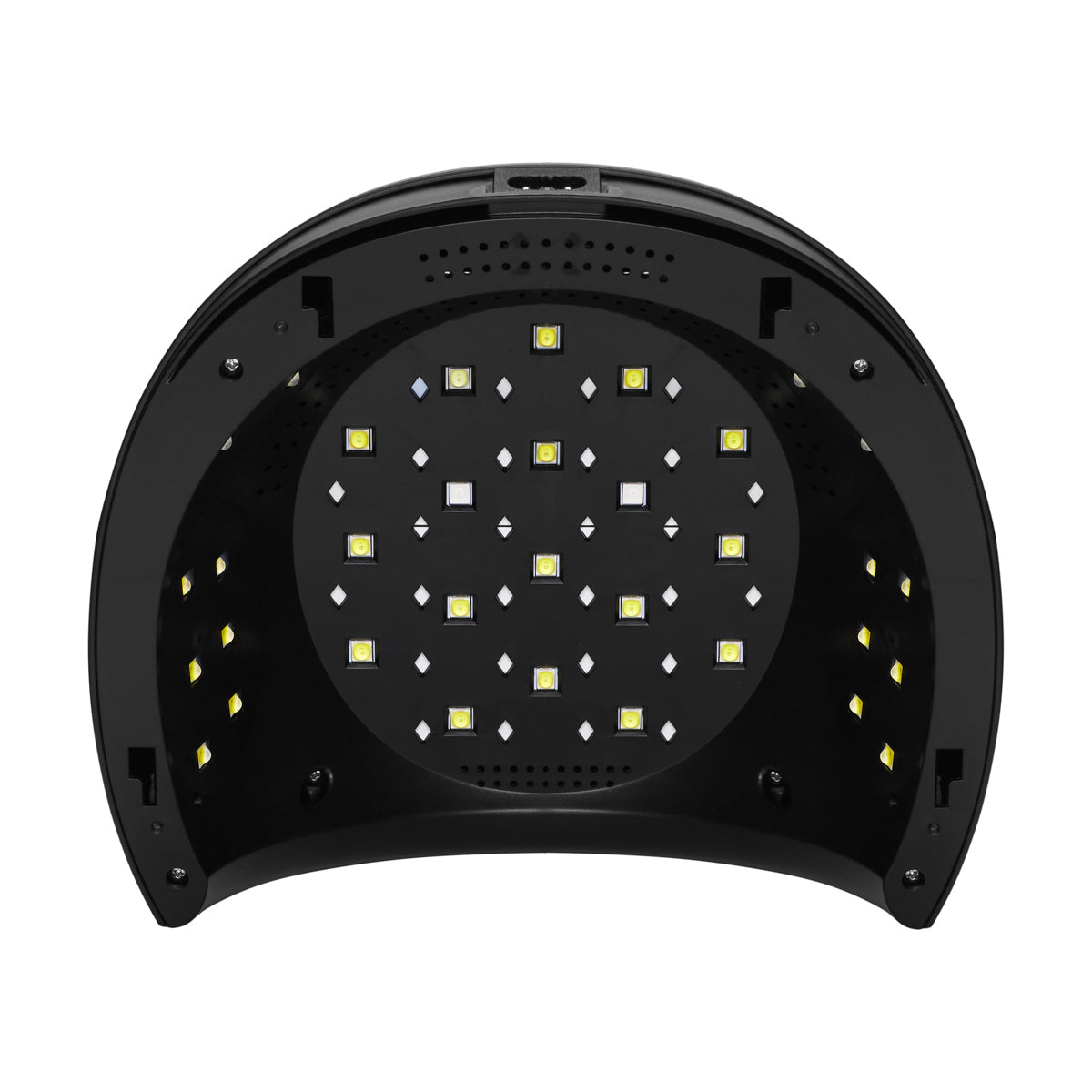 Ocho Nails 8 UV/LED Nail Lamp 84W Black - device housing and functional components shown on a white background