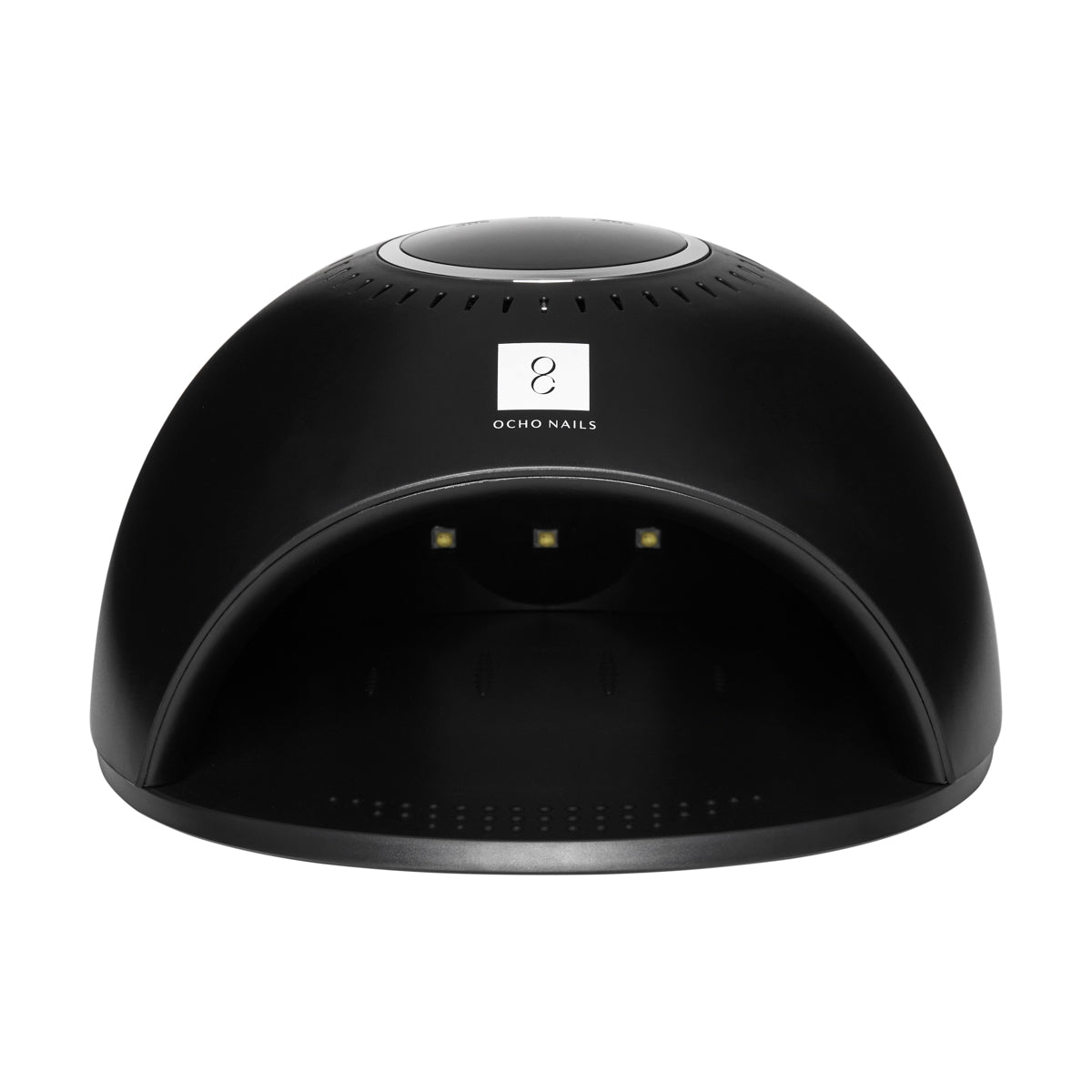Ocho Nails 8 UV/LED Nail Lamp 84W Black - device housing and functional components shown on a white background