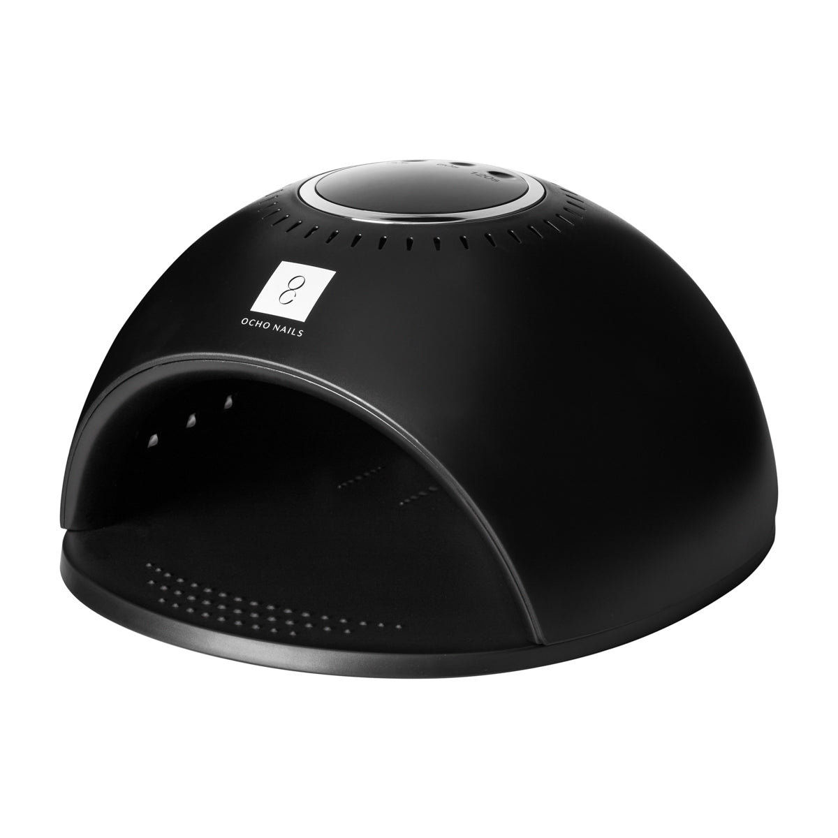 Ocho Nails 8 UV/LED Nail Lamp 84W Black - device housing and functional components shown on a white background