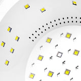 Ocho Nails 8 UV/LED Nail Lamp 84W White - main unit with included components on a white background