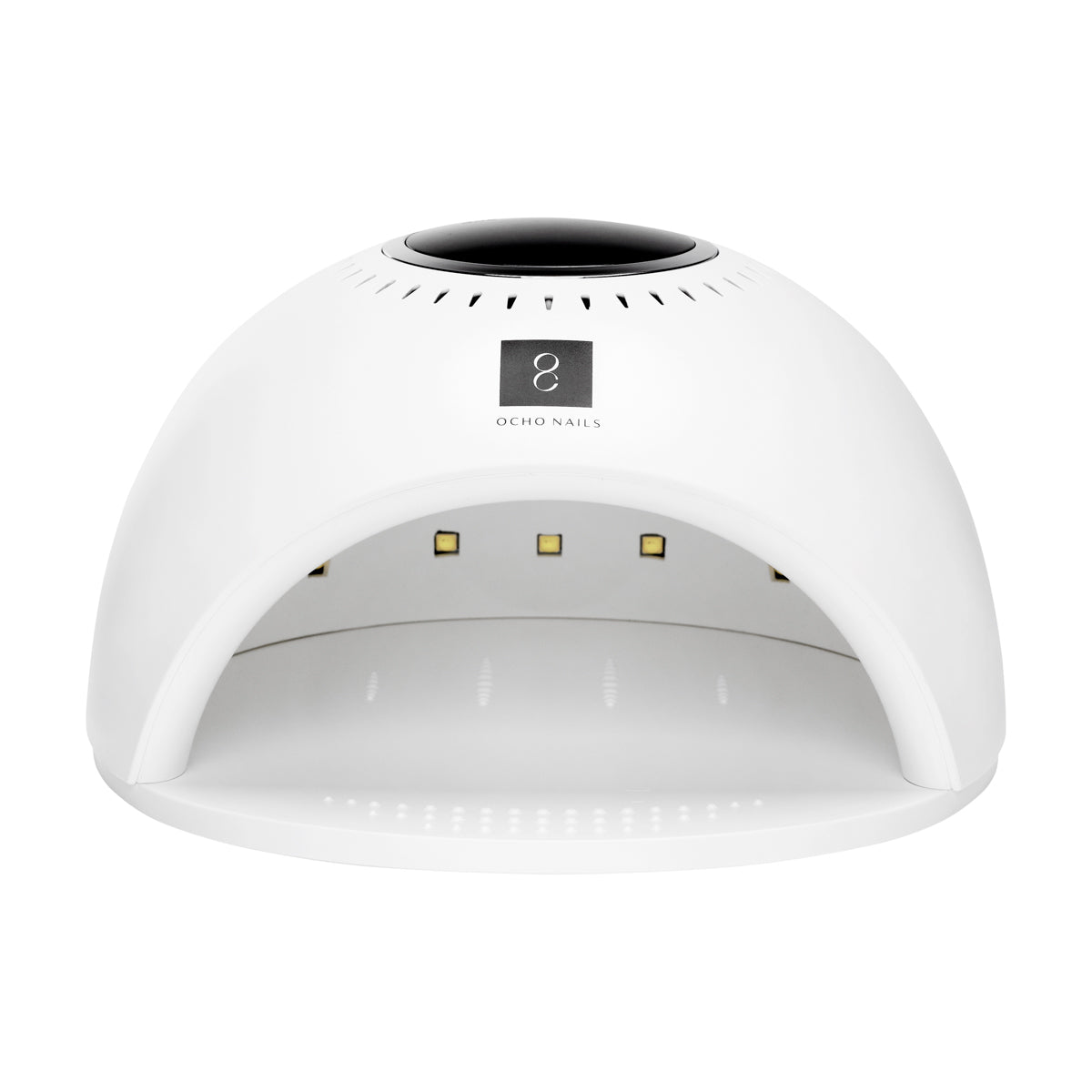 Ocho Nails 8 UV/LED Nail Lamp 84W White - main unit with included components on a white background