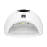 Ocho Nails 8 UV/LED Nail Lamp 84W White - main unit with included components on a white background