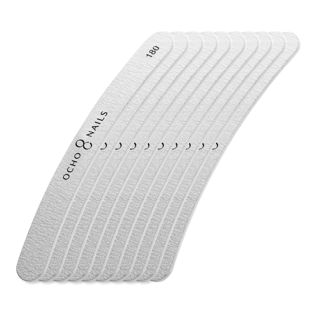 Ocho Nails Banana Nail File 100/180 10 pcs - isolated on a white background