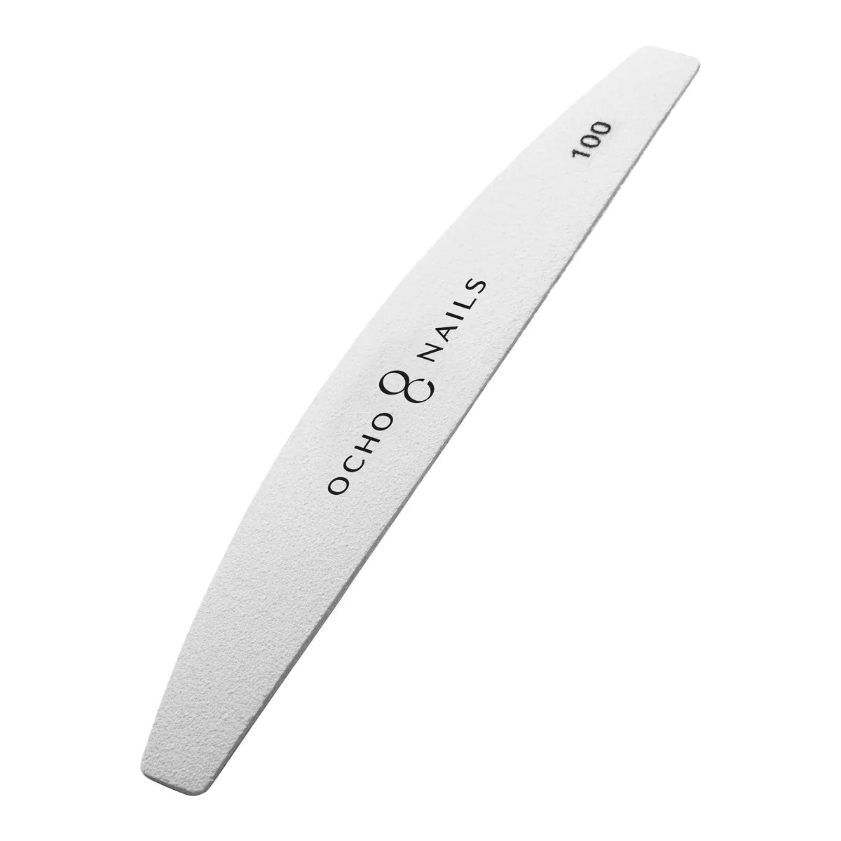 Ocho Nails Half-Moon Metal Nail File Replacement Sheets 100 Grit - isolated on a white background