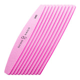 Ocho Nails Half-Moon Metal Nail File Replacement Sheets 240 Grit - 10 Pack - isolated on a white background