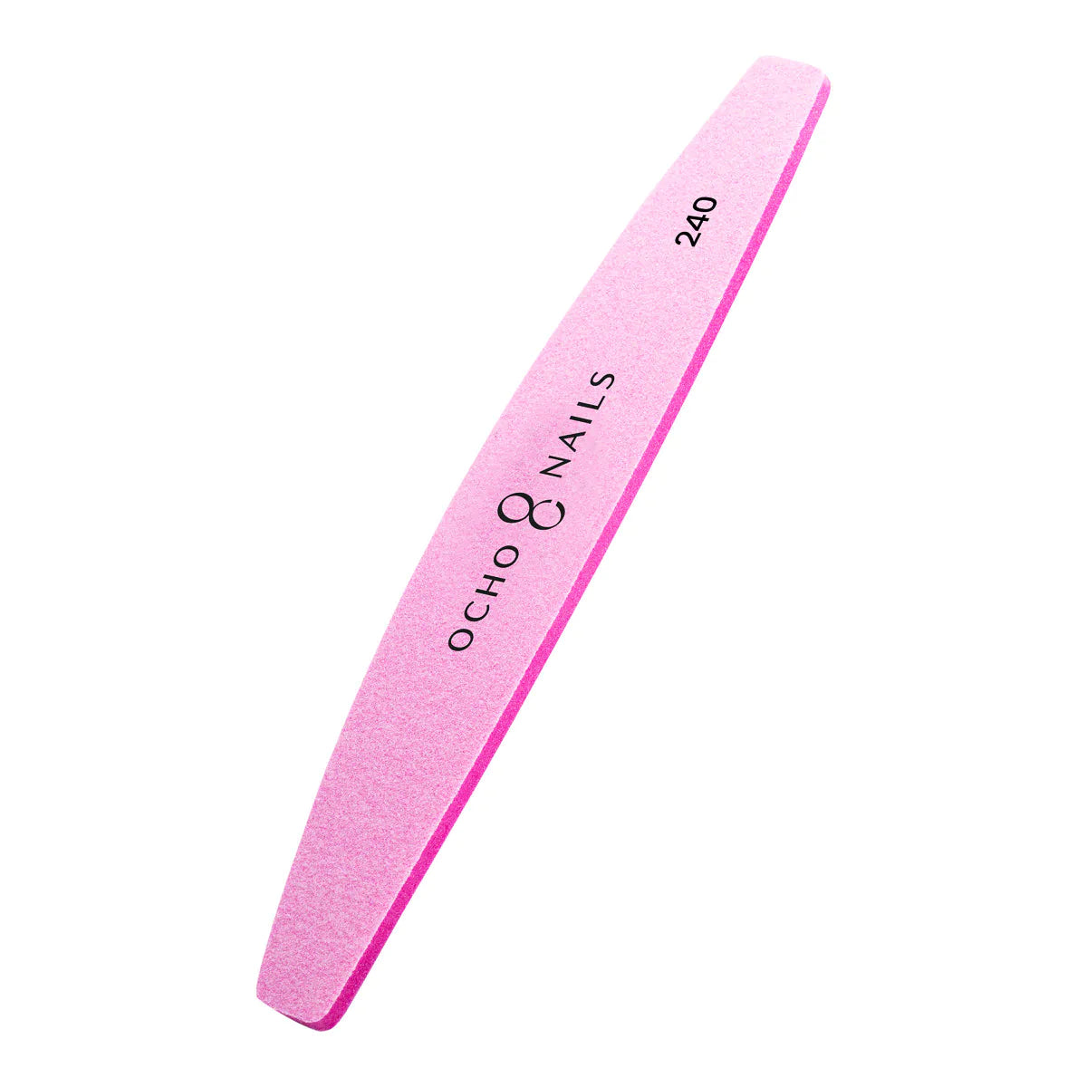 Ocho Nails Half-Moon Metal Nail File Replacement Sheets 240 Grit - 10 Pack - isolated on a white background