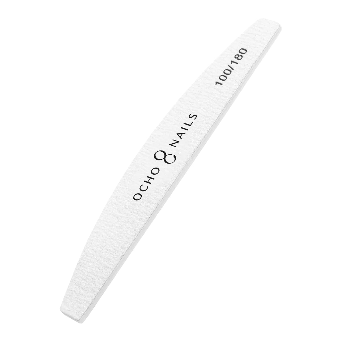 Ocho Nails Half-Moon Nail File 100/180 Safe Pack - isolated on a white background