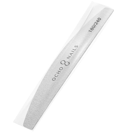 Ocho Nails Half-Moon Nail File 180/240 Safe Pack - isolated on a white background