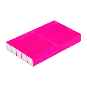 Ocho Nails Nail Block Buffer Pink Grit 320 10pcs - isolated on a white background