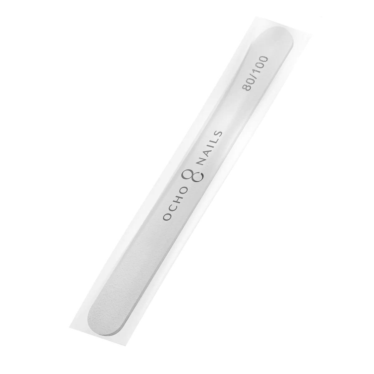Ocho Nails Straight Nail File 80/100 Safe Pack - isolated on a white background