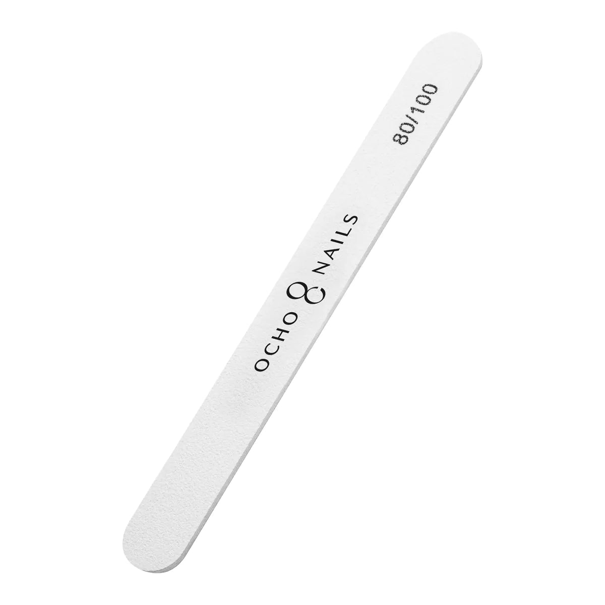 Ocho Nails Straight Nail File 80/100 Safe Pack - isolated on a white background