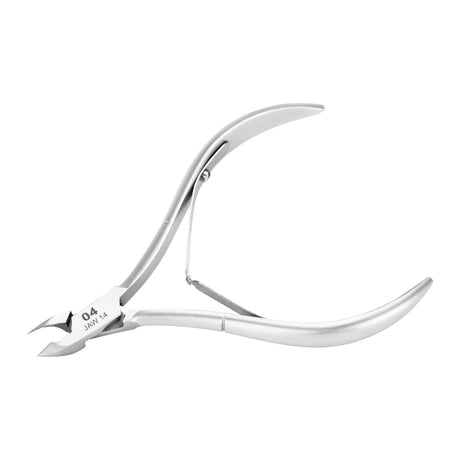 Ocho Pro 04 JAW14 Professional Cuticle Nippers - stainless-steel nippers with the cutting jaws visible on a white background