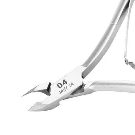 Ocho Pro 04 JAW14 Professional Cuticle Nippers - stainless-steel nippers with the cutting jaws visible on a white background
