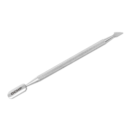 Ocho Pro 101 Cuticle Pusher - stainless-steel cuticle pusher with the working tip visible on a white background