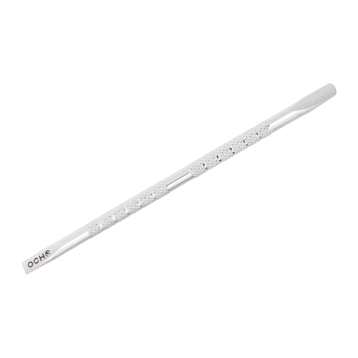Ocho Pro 103 Cuticle Pusher Professional Manicure & Pedicure Tool - stainless-steel cuticle pusher with the working tip visible on a white background