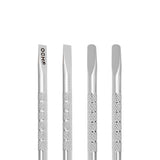 Ocho Pro 103 Cuticle Pusher Professional Manicure & Pedicure Tool - stainless-steel cuticle pusher with the working tip visible on a white background