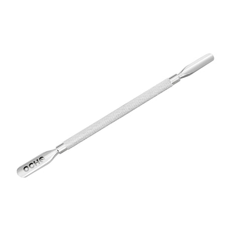 Ocho Pro 104 Cuticle Pusher Professional Manicure & Pedicure Tool - stainless-steel cuticle pusher with the working tip visible on a white background
