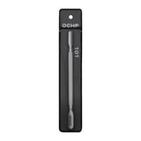 Ocho Pro 104 Cuticle Pusher Professional Manicure & Pedicure Tool - stainless-steel cuticle pusher with the working tip visible on a white background