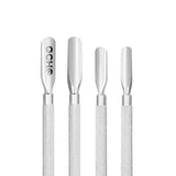 Ocho Pro 104 Cuticle Pusher Professional Manicure & Pedicure Tool - stainless-steel cuticle pusher with the working tip visible on a white background
