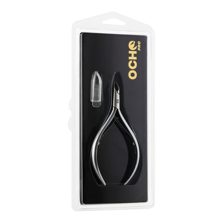 Ocho Pro Cuticle Nippers 02 Hand Polished Jaw 4mm - stainless-steel nippers with the cutting jaws visible on a white background